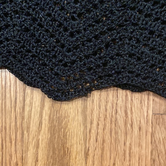 Black Stretch Knit Poncho by Talbots - Picture 5 of 6